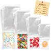 600PCS Clear Resealable Self Adhesive Cello Bags with 4 Sizes 3.55, 46, 57, 6.36.3 inch Great for Gift Wrapping,Packaging Candies,Dessert,Bakery, Cookies, Chocolate,Party Favor view 1