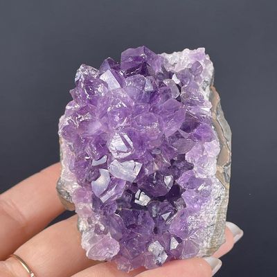 Natural Amethyst Geode Quartz Cluster Crystal Specimen Energy-200g