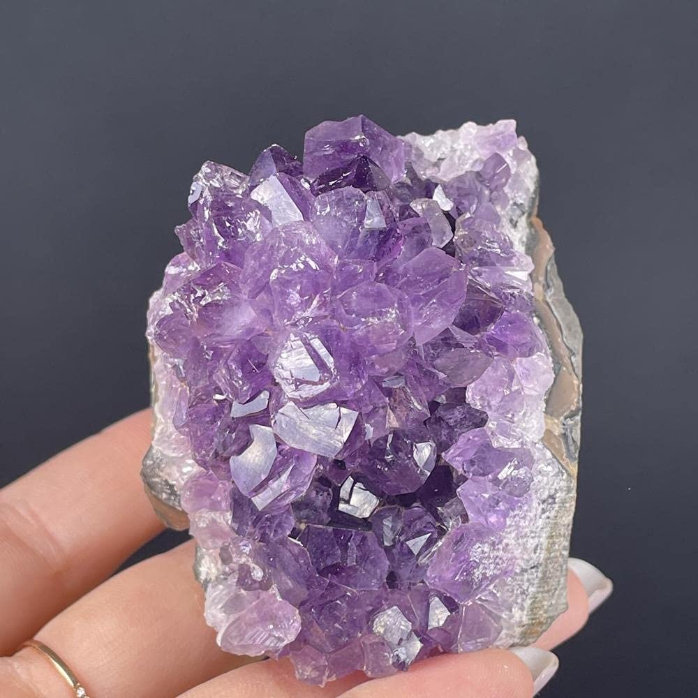 Natural Amethyst Geode Quartz Cluster Crystal Specimen Energy-200g