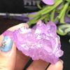 2pcs Beautiful Aura Crystal Cluster Angel Aura Titanium Quartz Crystal Stunning Rainbow Specimen Minerals Chakra view 2