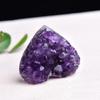 Natural Quartz Heart Shape Amethyst Cluster Home Decoration Crafts Article Crystal Stone for Gifts-Heart Amethyst_5-6cm view 1