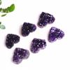 Natural Quartz Heart Shape Amethyst Cluster Home Decoration Crafts Article Crystal Stone for Gifts-Heart Amethyst_5-6cm view 3