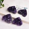 Natural Quartz Heart Shape Amethyst Cluster Home Decoration Crafts Article Crystal Stone for Gifts-Heart Amethyst_5-6cm view 4