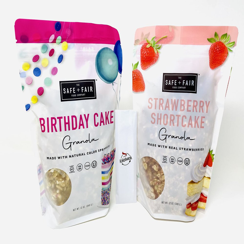 The Food Company Variety Bundle | Birthday Cake Granola And Strawberry Shortcake Granola 2 Pack 12oz