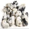 30PCS Rainbow Moonstone w/Black Tourmaline Rough Stones Natural Sparkling Feldspar Gemstone Crystal Mineral Raw Specimens - India view 4