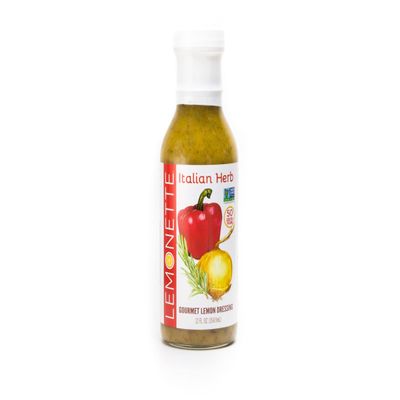 LEMONETTE Sugar Free, Low Cal, Low Fat Salad Dressing: Creamy Italian Herb 1 Gourmet 12oz bottle- Keto, Sugar Free,Gluten Free, Vinegar Free, Soy Free, Dairy Free, Canola Free, Vegan Certified