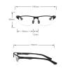 COTIA Men's Photochromic Bifocal Reading Glasses Sports Square Aluminum Magnesium Frame Transition Presbyopia Eyeglasses (silver, 3.5) view 3