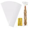 2x10 Inches Clear Cellophane Treat Bags With Twist Ties,100Pcs view 1