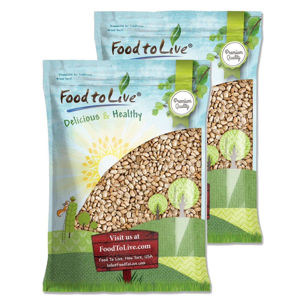 Food to Live Pinto Beans, 20 Pounds Dried, Sproutable, Vegan, Kosher, Bulk Frijol Seeds. Good Source of Protein, Folate, Copper, Thiamin. Low Sodium, Low Fat. Great for Soups, Chili, Stews.