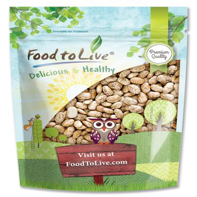 Food to Live Pinto Beans, 3 Pounds Dried, Sproutable, Vegan, Kosher, Bulk Frijol Seeds. Good Source of Protein, Folate, Copper, Thiamin. Low Sodium, Low Fat. Great for Soups, Chili, Stews.