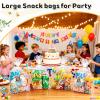 PigPotParty Cellophane Bags 12"x16", 100 Pack Clear Gift Bags, Bottom Gusset for Stand-Up Display, Medium Plastic Cellophane Gift Wrap, Ideal for Large Goodies, Treats, Favors, Mugs, Includes 100 Ties view 3