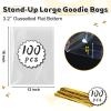 PigPotParty Cellophane Bags 12"x16", 100 Pack Clear Gift Bags, Bottom Gusset for Stand-Up Display, Medium Plastic Cellophane Gift Wrap, Ideal for Large Goodies, Treats, Favors, Mugs, Includes 100 Ties view 4