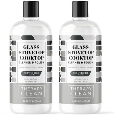 Therapy Glass Stove Top Cleaner 16 fl oz. (2 Pack) - Safe for Ceramic, Electric, Induction Stovetops