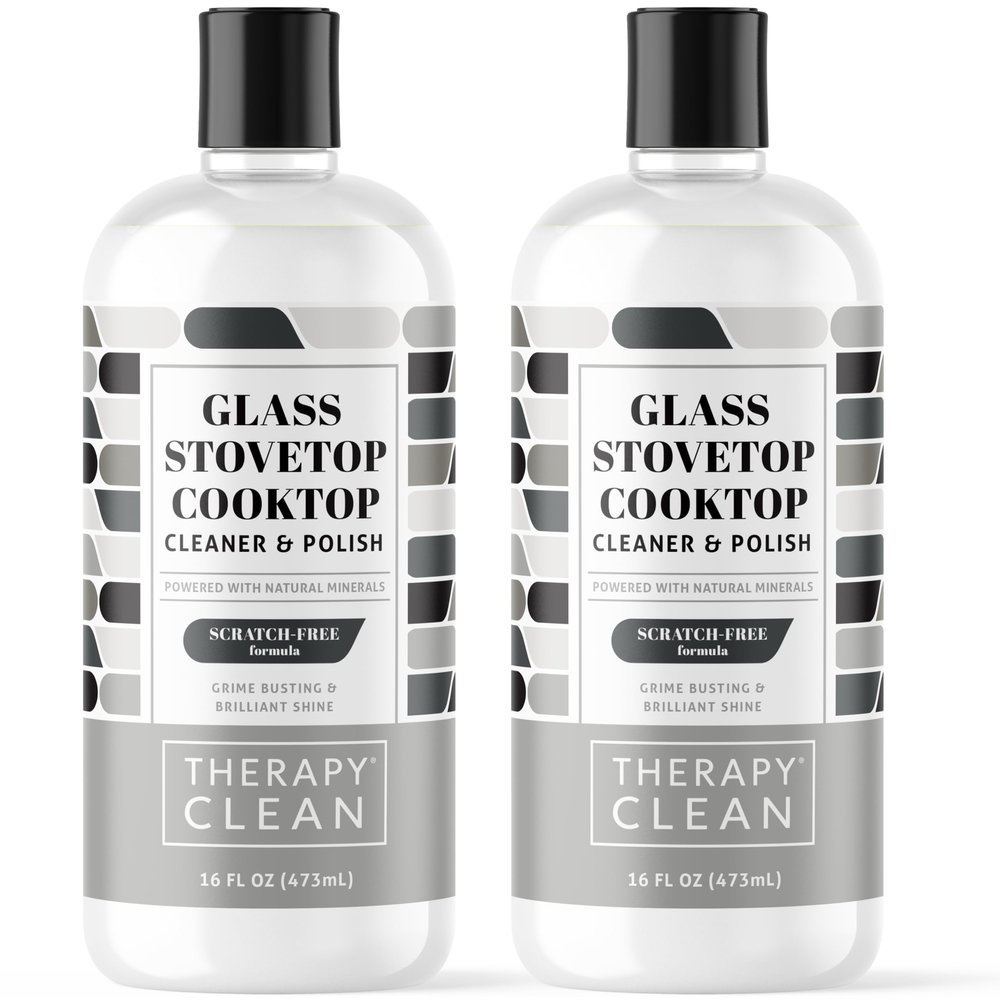 Therapy Glass Stove Top Cleaner 16 fl oz. (2 Pack) - Safe for Ceramic, Electric, Induction Stovetops