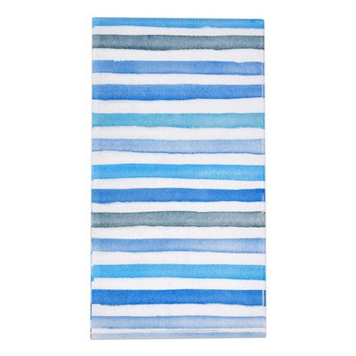 Gift Boutique 100 Blue and White Striped Guest Napkins Decorative Hand Towels 3 Ply Disposable Paper Multicolored Aqua Teal Napkin for Toilet Powder Room Holiday Wedding Bridal Shower Party Towel