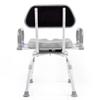 Platinum Health Revolution Pivoting Shower Chair for Bathtub, Adjustable Swivel Seat with Padded Back and Arms, Adjustable Space Saving Design for Tubs, Shower, for Elderly, Handicap & Seniors, Gray view 3