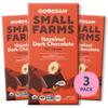 GoodSAM Hazelnut Dark Chocolate Bars - (Pack of 3)  70% Cacao Premium Organic Dark Chocolate with Roasted Hazelnuts  Fair Trade Snacks that Support Small Family Farms view 1