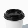 1000-Count Plastic FoamAroma Coffee Cup Dome Lids Black Color | Fits 10/12/16/20/22 oz Hot Cups, Premium Aroma Enhancing | Hot Cup Factory view 1
