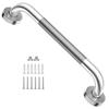 16 Inch Anti-Slip Shower Grab Bar, iMomwee Chrome Stainless Steel Bathroom Grab Bar Handle with Textured Grip, Shower Balance Bar, Safety Hand Rail Support, Handicap Elderly Senior Assist Bath Handle view 1