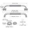 16 Inch Anti-Slip Shower Grab Bar, iMomwee Chrome Stainless Steel Bathroom Grab Bar Handle with Textured Grip, Shower Balance Bar, Safety Hand Rail Support, Handicap Elderly Senior Assist Bath Handle view 2