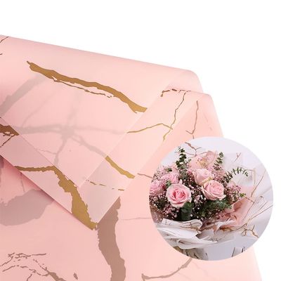 20 Sheets Flower Wrapping Papers Marble Flower Wrappers Waterproof Floral Bouquet Gift Package Paper Florist Packaging Supplies for Mother's Day Birthday Wedding Holiday Decoration