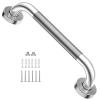 12 Inch Anti-Slip Shower Grab Bar, iMomwee Chrome Stainless Steel Bathroom Grab Bar Handle with Textured Grip, Shower Balance Bar, Safety Hand Rail Support, Handicap Elderly Senior Assist Bath Handle view 1