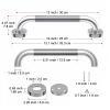 12 Inch Anti-Slip Shower Grab Bar, iMomwee Chrome Stainless Steel Bathroom Grab Bar Handle with Textured Grip, Shower Balance Bar, Safety Hand Rail Support, Handicap Elderly Senior Assist Bath Handle view 2