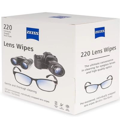 Zeiss Pre-Moistened Lens Cleaning Wipes, 250 Count