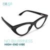 2SeeLife Premium Cat Eye TR-90 Reading Glasses for Women  NarrowMedium Fit, Sturdy Frame, Spring Hinges, Stylish Readers, Black, +3.00 view 2