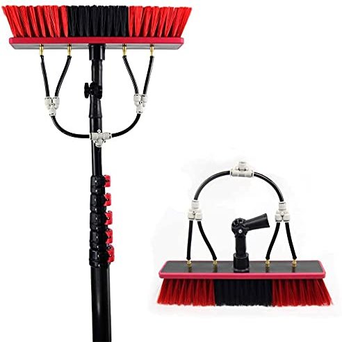 Helikim Water Fed Telescopic Brush/Window Cleaning Pole for Solar Panel, Trucks,6m/ 20ft
