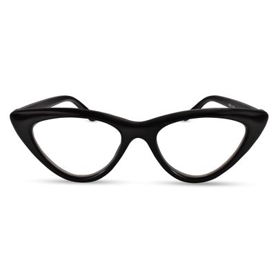 2SeeLife Premium Cat Eye TR-90 Reading Glasses for Women NarrowMedium Fit, Sturdy Frame, Spring Hinges, Stylish Readers, Black, +2.00