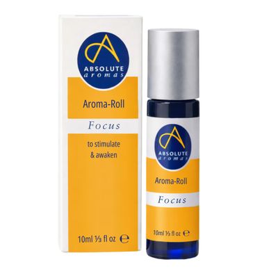 Absolute Aromas Focus Aroma-Roll Roller Ball - Contains 100% Pure, Natural Rosemary, Basil, Bergamot Essential Oil