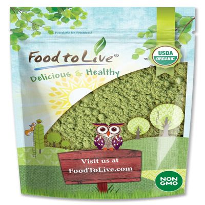 Food to Live Organic Kale Powder, 4 Pounds Non-GMO, Made from Raw Dried Whole Leaves, Vegan, Kosher, Bulk, Great for Baking, Juices, Smoothies, Shakes,Tea, and Instant Breakfast Drinks