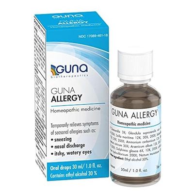 Guna Allergy Homeopathic Natural Allergy Relief Histaminum hydrochloricum 200X, Multi Symptom Non-Drowsy, Homeopathic Decongestant & Allergy Medicine  30 ML