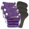 3 Pack Adult Cloth Diapers with Oversized Diaper Inserts, TPU Waterproof Nappy Reusable Washable Elderly Incontinence Care Protection Nappies Underwear for Men or Women, Waist 39.4-53.15InchesXL view 1