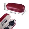 2 in 1 Contact Lens Case with Mirror - Double Sided Portable Glasses Case - Tweezers and Applicator Included - Perfect for Home Travel (Red) view 4