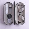 2 in 1 Contact Lens Case with Mirror - Double Sided Portable Glasses Case - Tweezers and Applicator Included - Perfect for Home Travel (Black) view 2