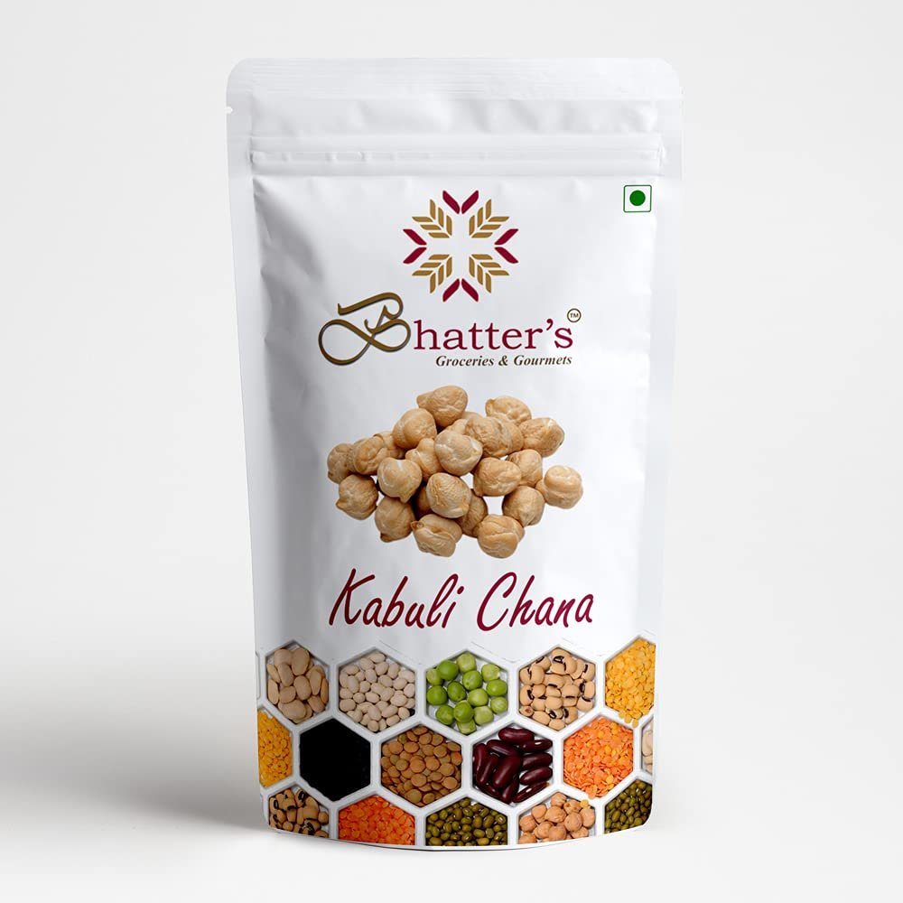 Bhatter's Indian Kabuli Chana Small | Chhole | Gol Gappa Chana | White Chana - 100% Natural & Pure with Premium Quality for Traditional Cooking- 1000 Grams