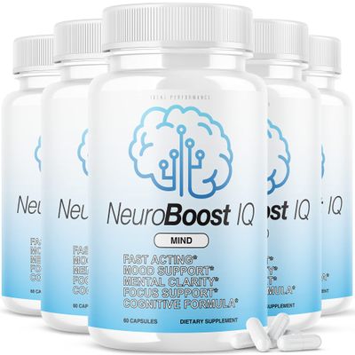 (5 Pack) Neuro Boost IQ Supplement Brain Pills Mind Ben Carson Neurobooster Neuroboostiq (300 Capsules)