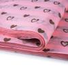 50 Sheets Pink Tissue Paper with Golden Heart for Baby Shower Wedding Valentine's Day Engagement Birthday Party Decorations,20 in x 28 in Each view 2
