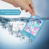 120 PCS Smell Proof Mylar Bags Resealable Odor Proof Bags Holographic Packaging Pouch Bag with Clear Window for Food Storage Eyelash Jewelry Candy Electronics Storage, 4 SizesBLUE view 4