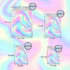 120 PCS Smell Proof Mylar Bags Resealable Odor Proof Bags Holographic Packaging Pouch Bag with Clear Window for Food Storage Jewelry Candy Electronics Storage, 4 Sizes view 2