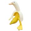 Banana Duck Statue, Creative Duck with Banana Body Statue, Whimsical Peeled Banana Duck Garden Statue Yard Art for Indoor Outdoor Decor view 1