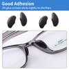 20 Pairs Adhesive Glasses Nose Pads, Pea Shape Stick on Anti-Soft Silicone, Adhesive Nose Pads Glasses for Glasses, Eyeglasses and Sunglasses, (Black) view 3