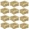 12pcs Candy Boxes, Hollow Party Favor Boxes for Bridal Shower Wedding Birthday Party Favor(Gold) view 1