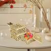 12pcs Candy Boxes, Hollow Party Favor Boxes for Bridal Shower Wedding Birthday Party Favor(Gold) view 2