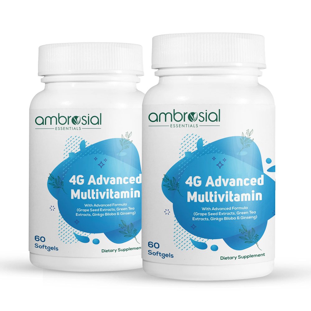 AMBROSIAL Multivitamin Tablets (Pack of 2-120 Softgels)