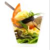Square Dessert Cup - 5.5 ounce - 350 Count - Spoons Included - Clear Plastic - Large Appetizer Cup -Tall Dessert Cup-Tasting Cup- Parfait Cup-Disposable or Reusable view 1