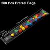 200 Pcs Thickened Pretzel Rod Bags - 2x10 Inches, Self Sealing Cellophane, Clear Individual Bags for Chocolate, Candies, Cookies view 2