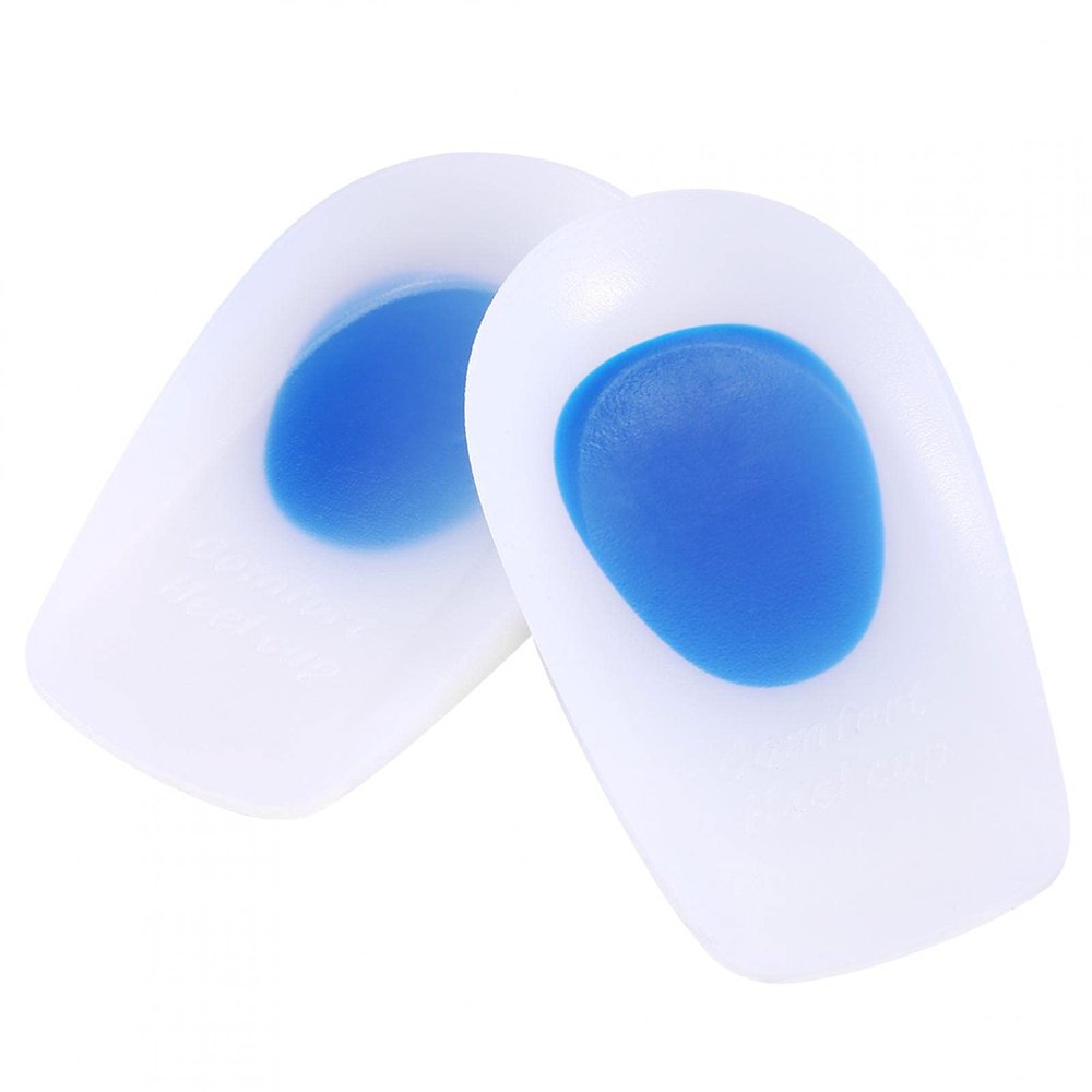 1 Pair Silicone Gel Heel Cups, Heel Cushion for Plantar Fasciitis, Sore Heel, Bone Spur & Achilles Pain Relief Protectors(M 34-38)